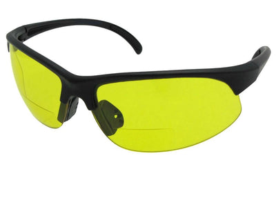 Style B33 Flat Black Yellow Lenses