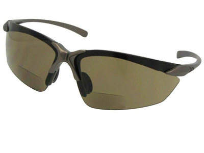 Style B39 Sleek Shape TR90 Sport Frame Bifocal Sunglasses Brown Lenses