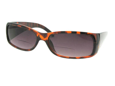 Style B3 Womens Casual Fashion Bifocal Sunglasses Tortoise Frame Gray Lens