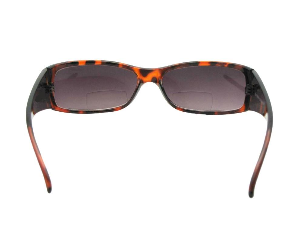 Style B3 Casual Fashion Bifocal Sunglasses Tortoise Frame Gray Lens