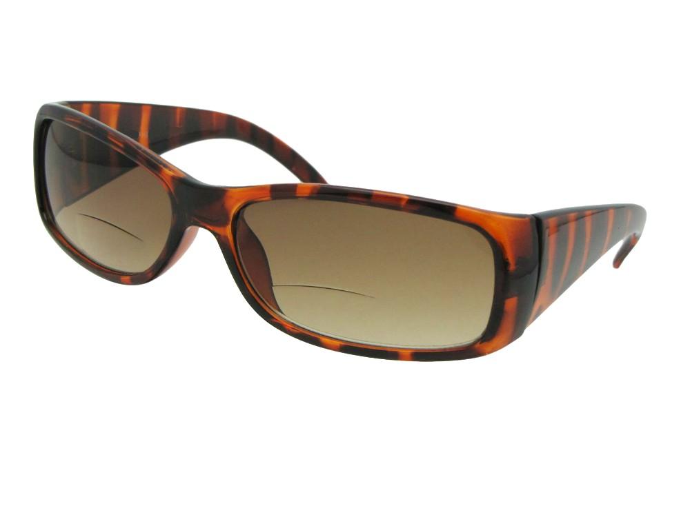 Style B3 Womens Casual Fashion Bifocal Sunglasses Tortoise Frame Brown Lens