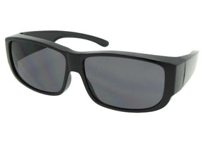 Style F27 Non Polarized Medium Fit Over Sunglasses Black Frame Non Polarized Gray Lenses