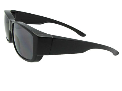 Style F27 Non Polarized Medium Fit Over Sunglasses Black Frame Non Polarized Gray Lenses 