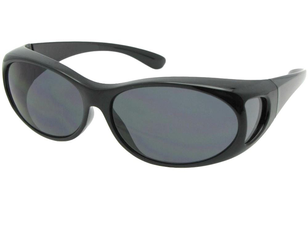 Style F3 Small Non Polarized Fit Over Sunglasses Black Non Polarized Gray Lenses