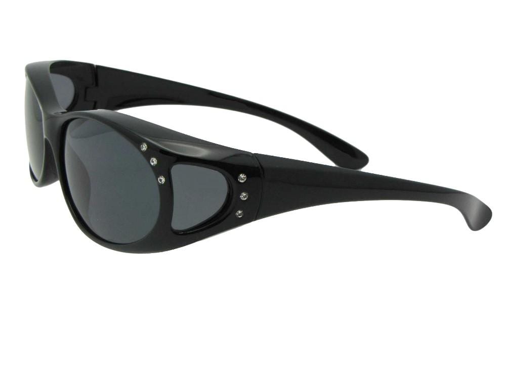Small Fit Over Polarized Sunglasses With Bling Style F3