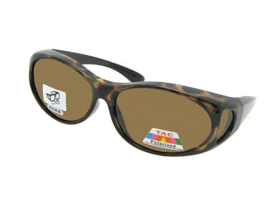 Style F3 Marble Color Frame Fit Over Sunglasses Marble Tortoise Brown Lenses