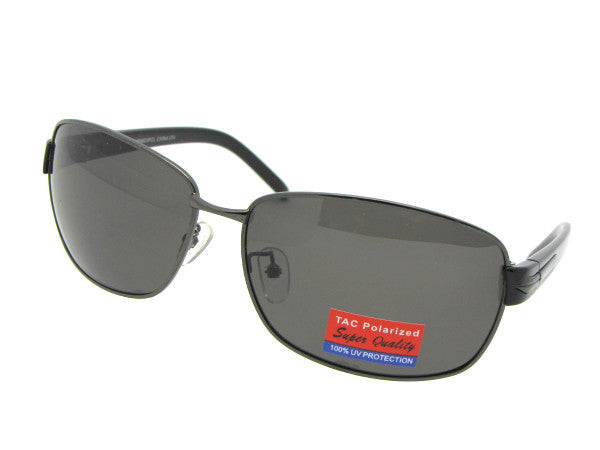 Style PSR16 Polarized Sunglasses Pewter Frame Gray Polarized Lenses