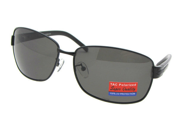 Style PSR7 Polarized Sunglasses Black Frame Gray Lenses