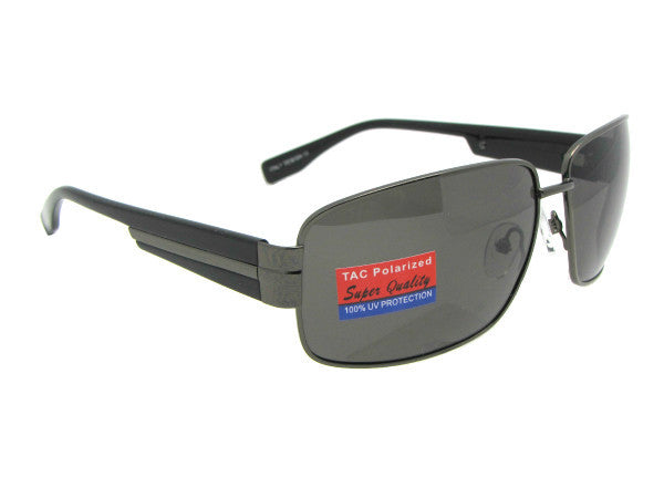 Style PSR7 Polarized Sunglasses Pewter Frame Gray Lenses