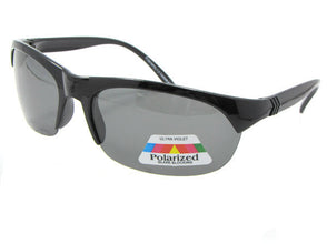 Style PSR27 Polarized Sunglasses Black Frame Gray Lenses