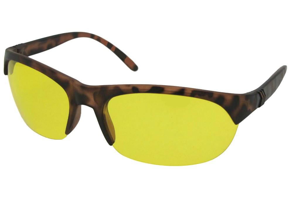 Style PSR23 Light Weight Yellow Lens Sunglasses Flat Tortoise
