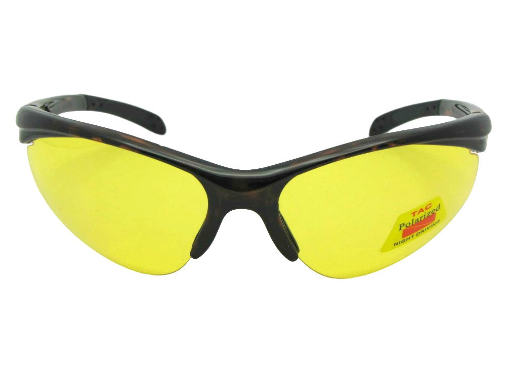 Sports Half Rim Polarized Yellow Sunglasses Style PSR31