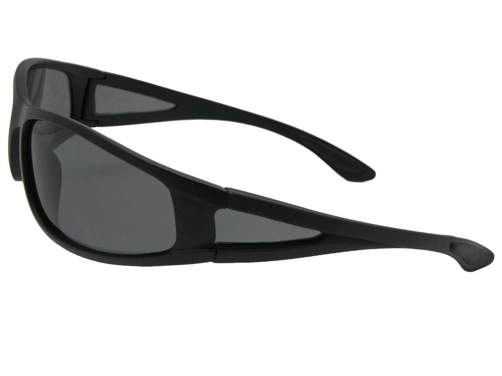 Wrap Around Mirrored Polarized Sunglasses Style PSR29