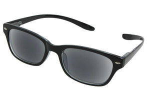 Style R57 Retro Look Reading Sunglasses Black Frame Gray Lenses