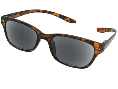 Style R57 Retro Look Reading Sunglasses Tortoise Frame Gray Lenses