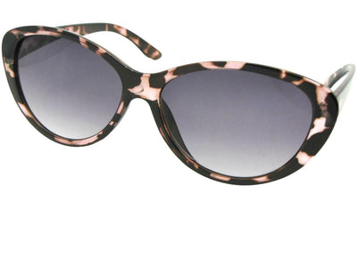 Style R99 Cat Eye Full Reader Lens Sunglasses Tortoise Rose Gray Lenses