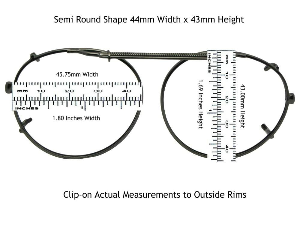 Semi Round Polarized Clip-on Sunglasses