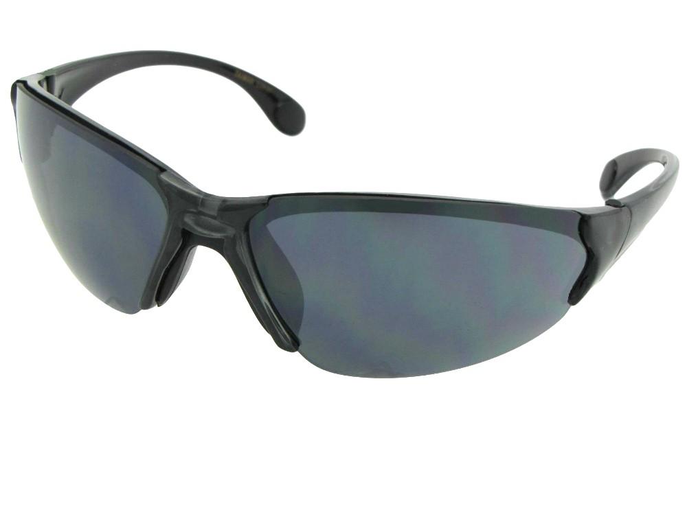 Style SR20 Casual Sport Sunglasses Clear Gray Frame Gray Lenses