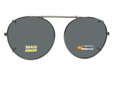 Semi Round Polarized Clip on Sunglasses For Glasses - Sunglass Rage